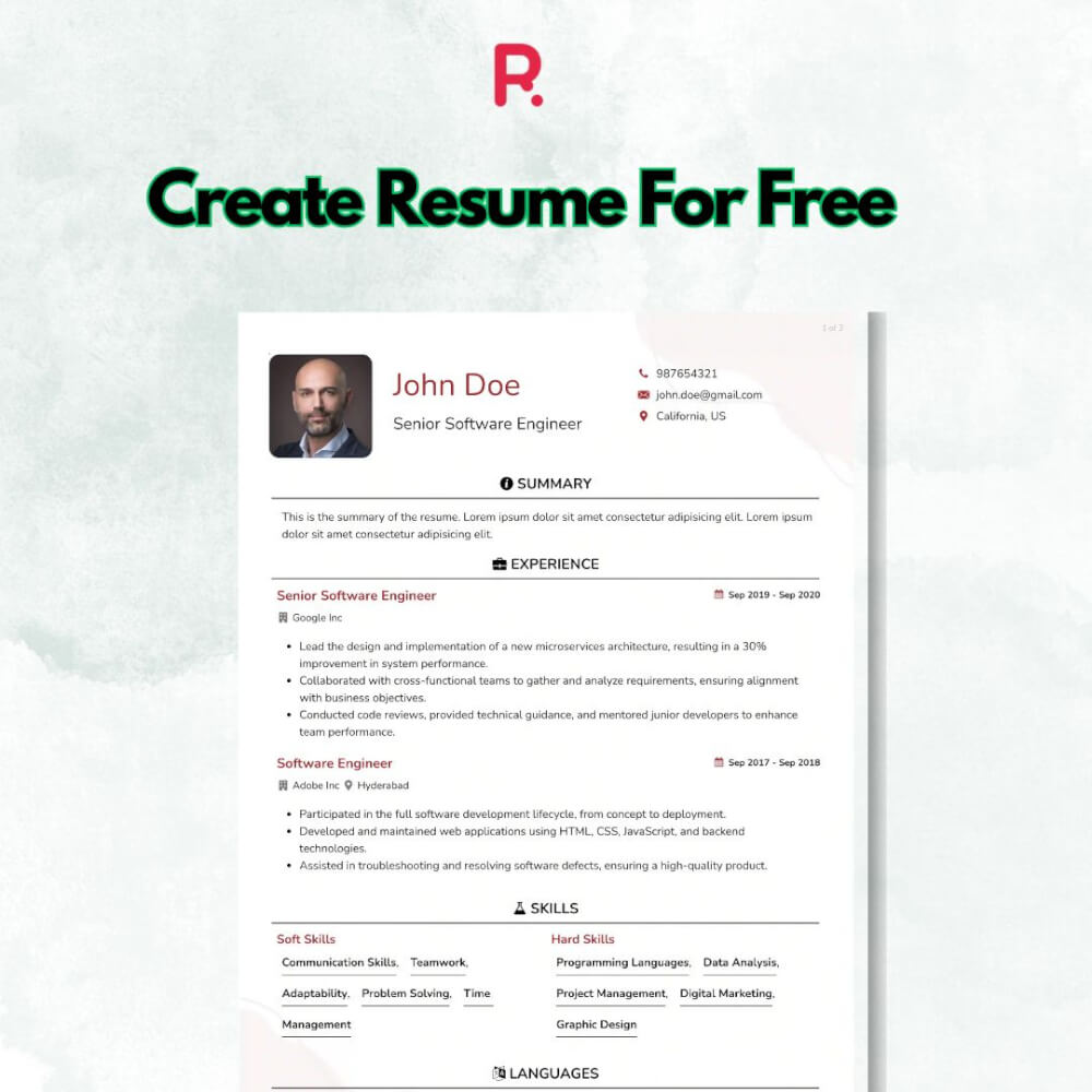 create resume online free